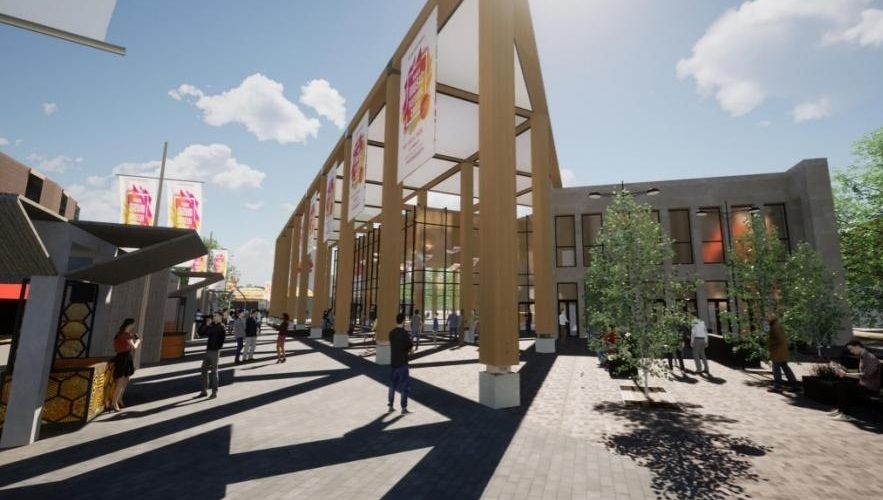 Designs for the flexi-hall at Bury Market