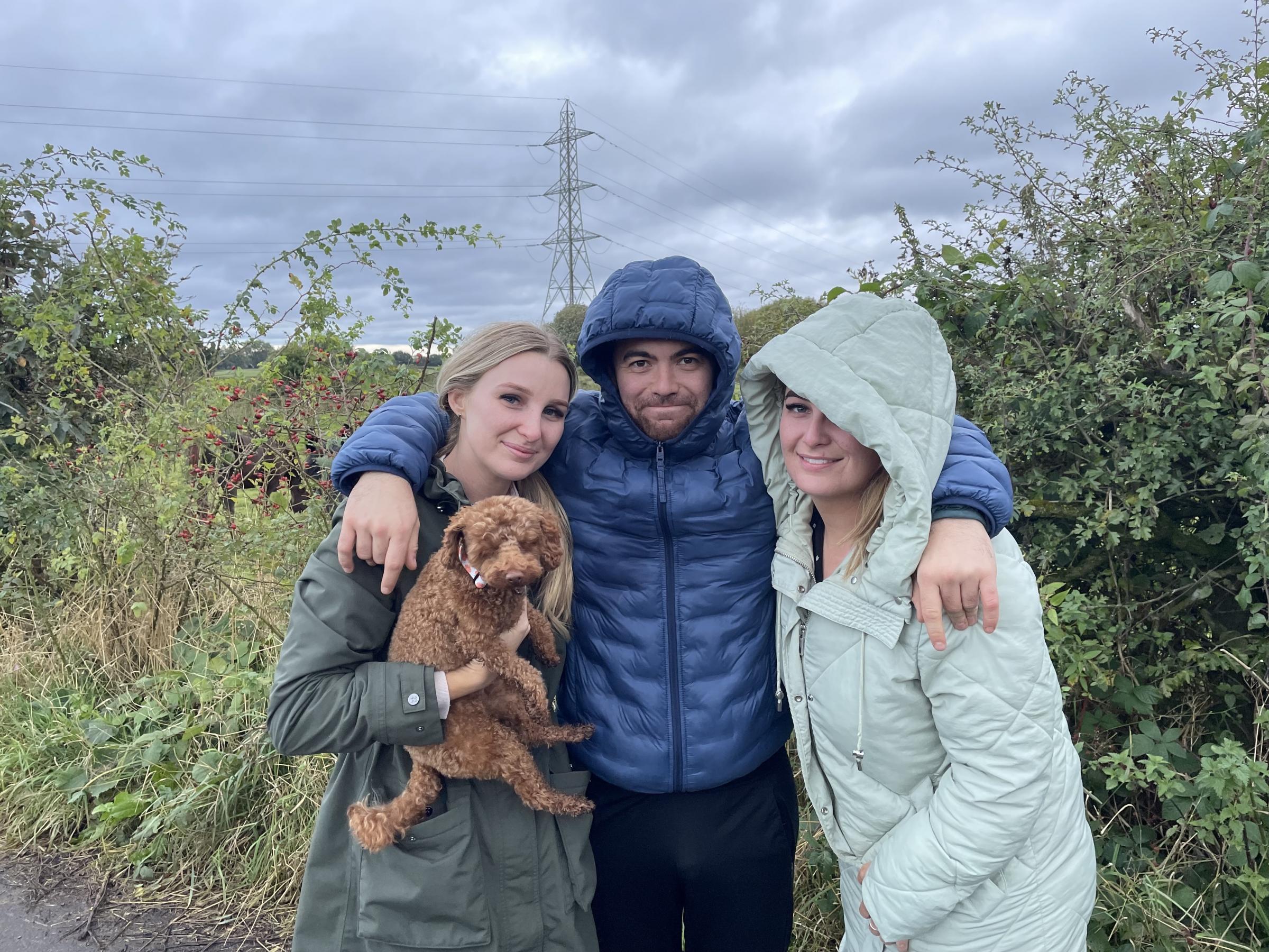 Ashley and Gemma Elliott were walking near the Elton site