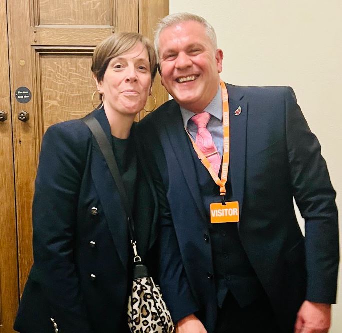 Marlon West with Labour MP Jess Phillips (Picture: Marlon West)